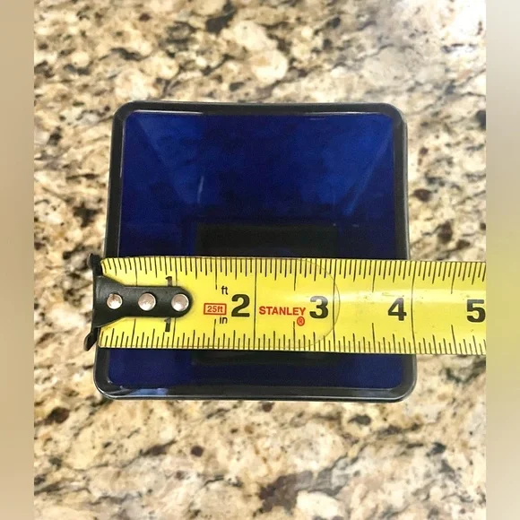 Deep Blue Glass Vase - Picture 3 of 4